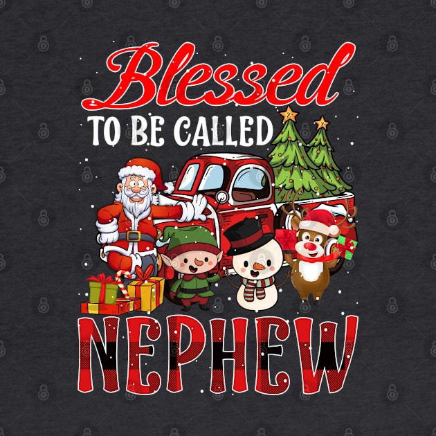 Blessed To Be Called Nephew Christmas Buffalo Plaid Truck by intelus